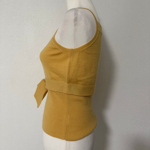Marie Claire Paris Women's 100%Wool Knit Tie Waist Tank Top Size 36 - Picture 3 of 13